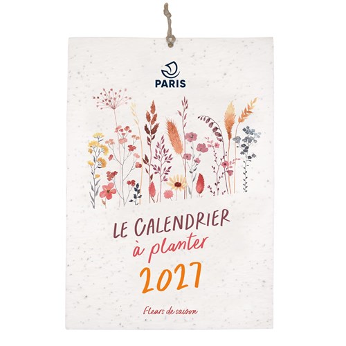 Calendrier papier ensemencé à planter - format A4