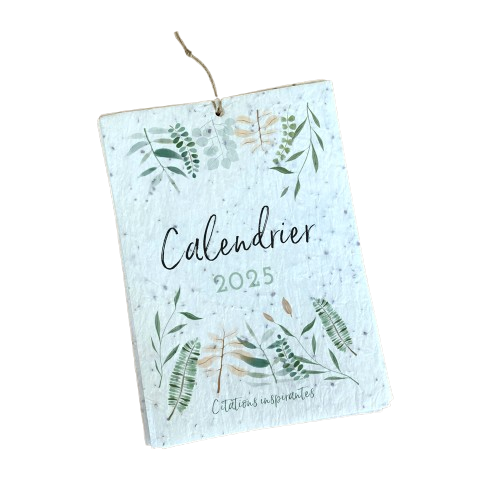 Calendrier papier ensemencé à planter - format A4 - 2
