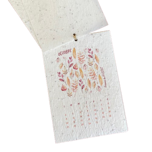 Calendrier papier ensemencé à planter - format A4 - 4