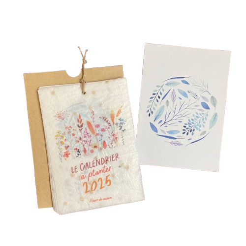 Calendrier papier ensemencé à planter - format A4 - 5