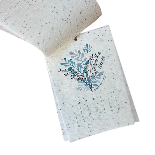 Calendrier papier ensemencé à planter - format A4 - 6