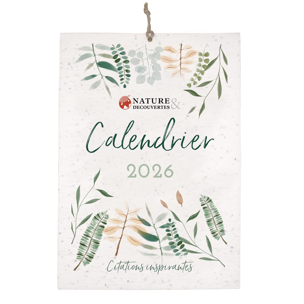Calendrier papier ensemencé à planter - format A4