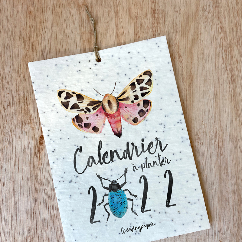 Calendrier papier ensemencé à planter - format A5 - 4