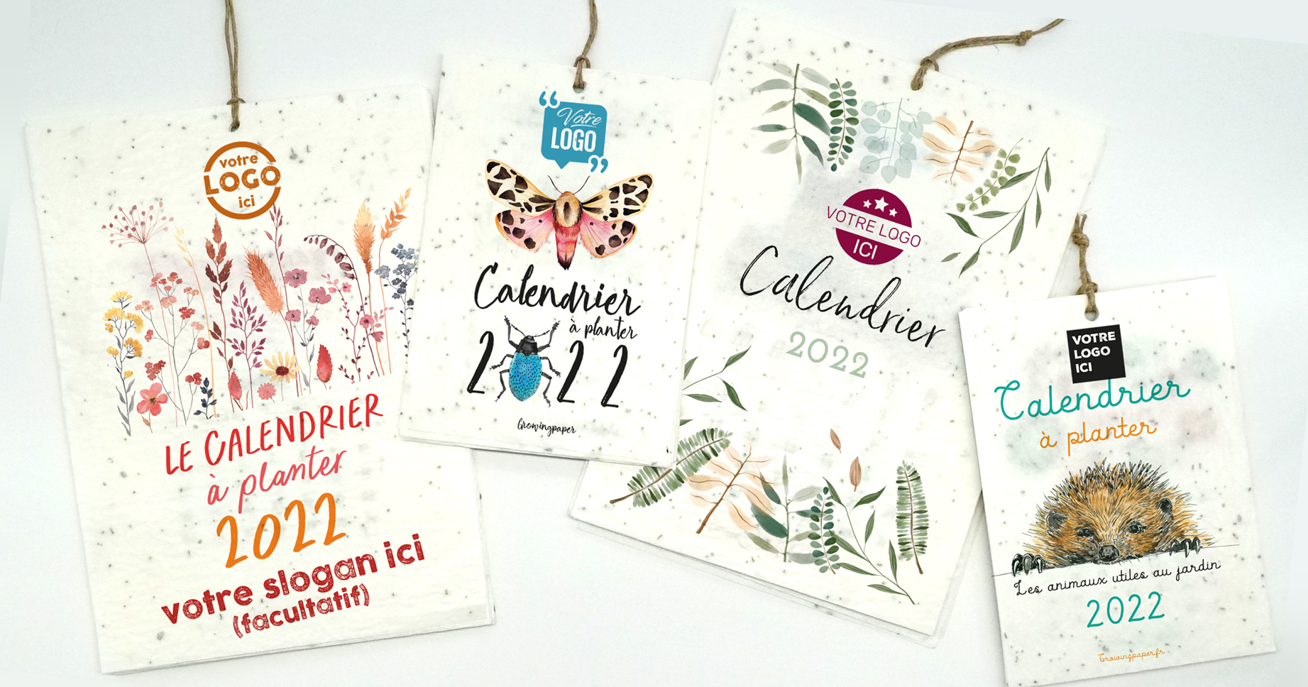 Calendrier papier ensemencé à planter - format A5 - 6