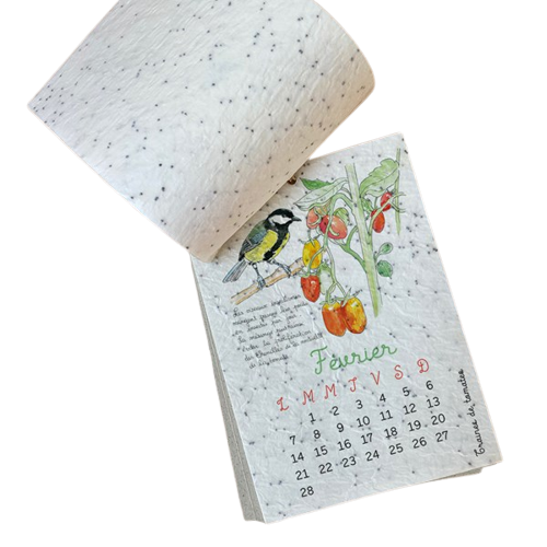 Calendrier papier ensemencé à planter - format A5 - 2
