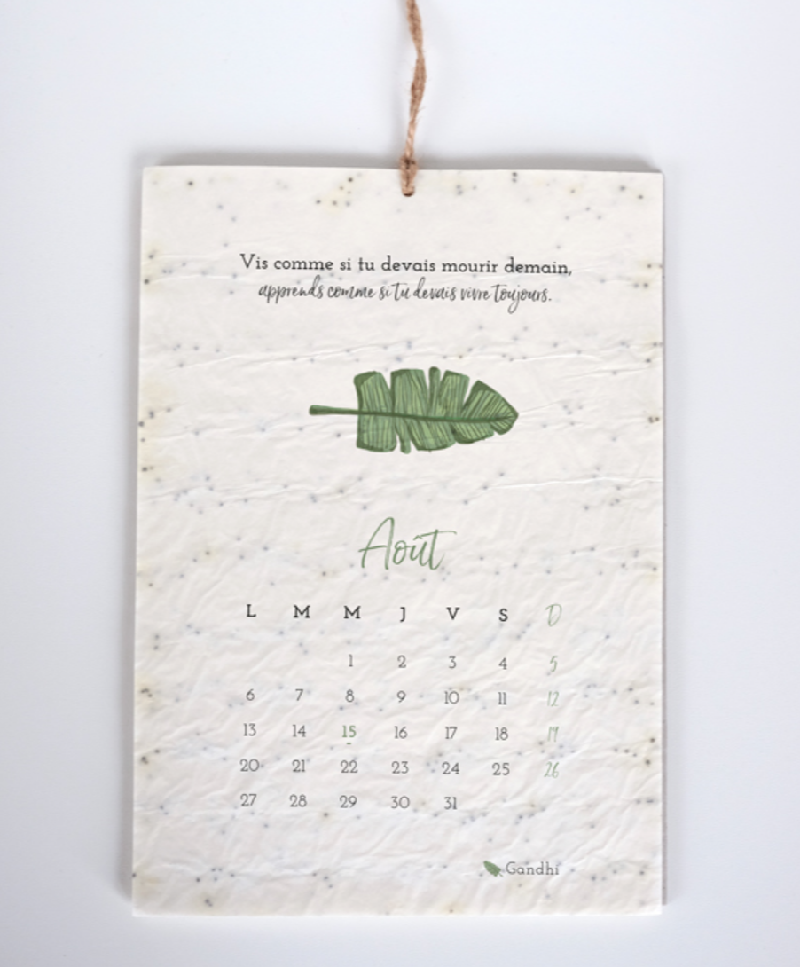 Calendrier papier ensemencé à planter - format A5 - 3