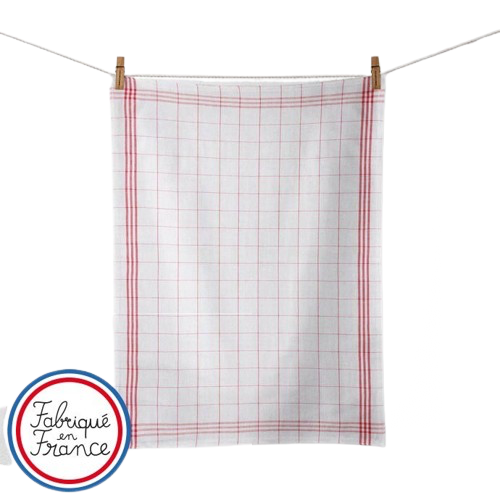 Torchon A Carreaux en coton - Made in France - 1