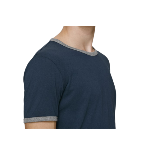 T-shirt Bords constratés homme en coton bio -
