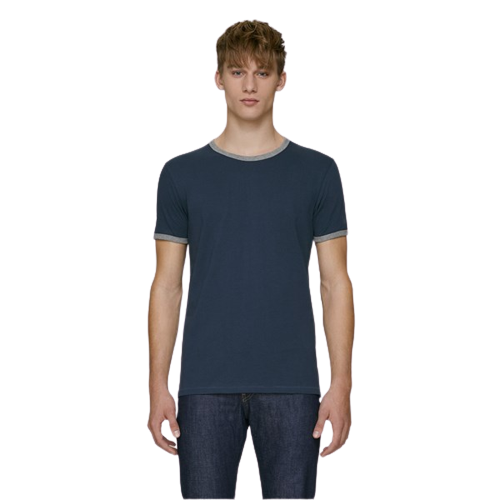 T-shirt Bords constratés homme en coton bio