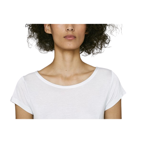 T-shirt femme à effet drapé avec col bateau -