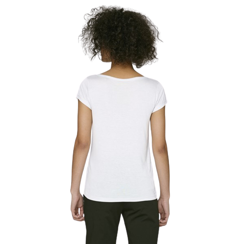 T-shirt femme à effet drapé avec col bateau -