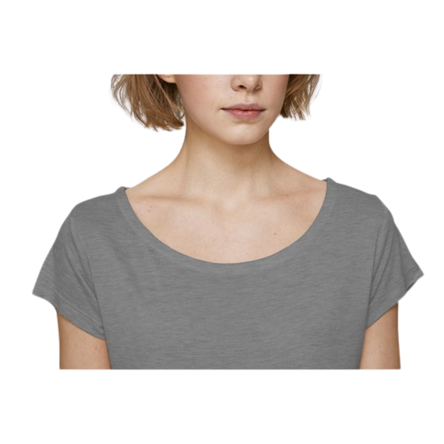 T-shirt femme à effet drapé avec col bateau -