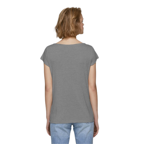 T-shirt femme à effet drapé avec col bateau -