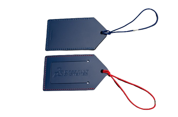 Etiquette à bagage en cuir recyclé synderme -