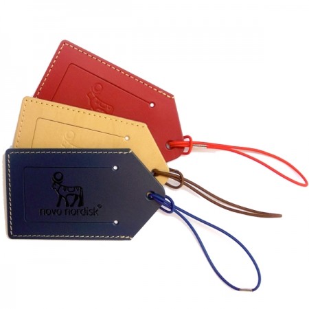 Etiquette à bagage en cuir recyclé synderme - 3