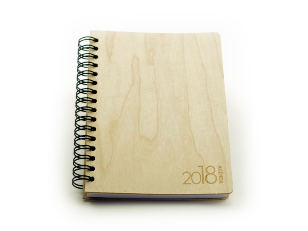 Agenda en bois d'érable - Made in France - 2