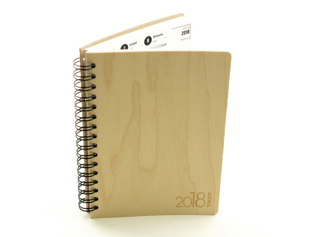 Agenda en bois d'érable - Made in France - 3
