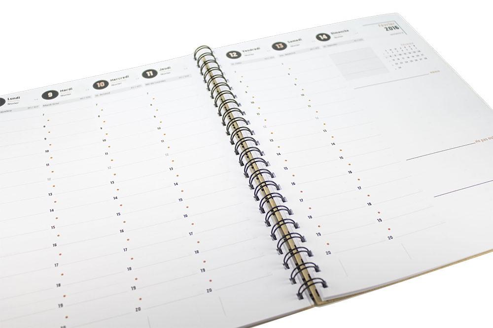 Agenda en bois d'érable - Made in France - 4