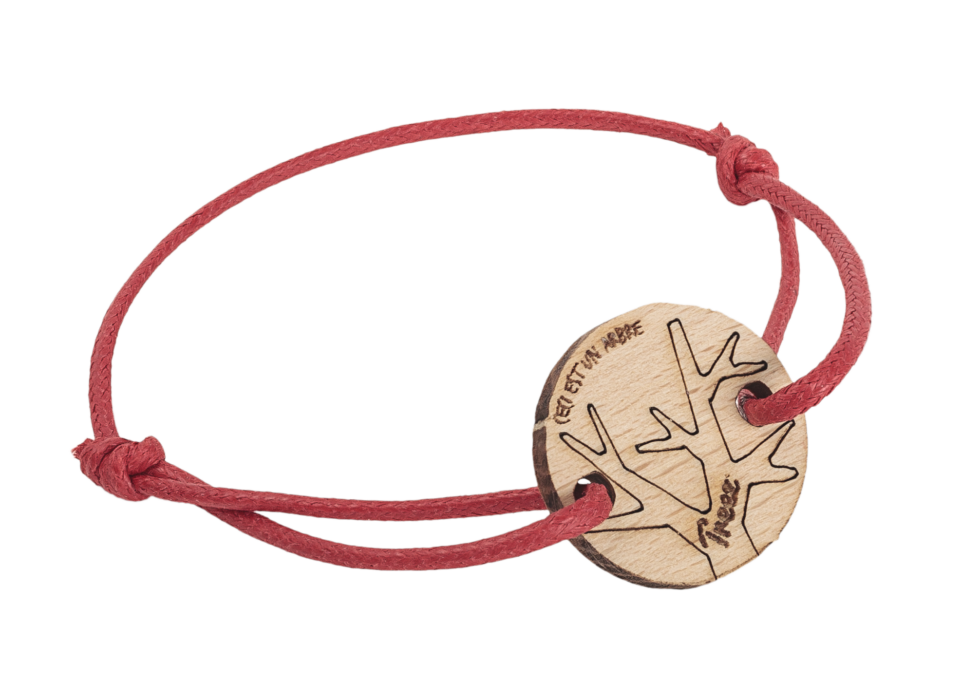 Bracelet personnalisable avec carte en bois