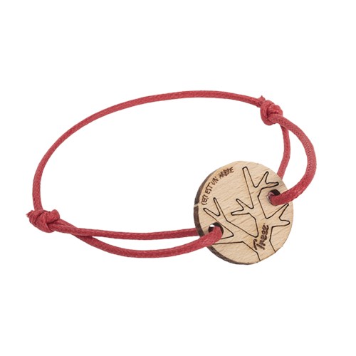 Bracelet personnalisable avec carte en bois