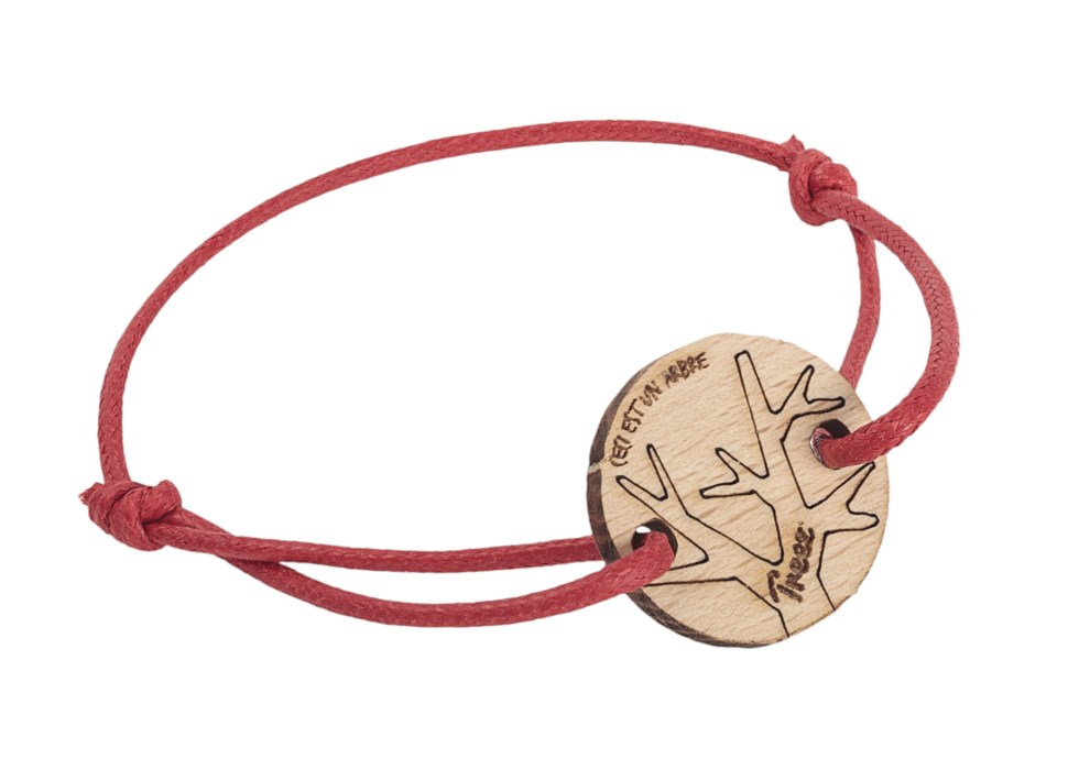 Bracelet personnalisable avec carte en bois