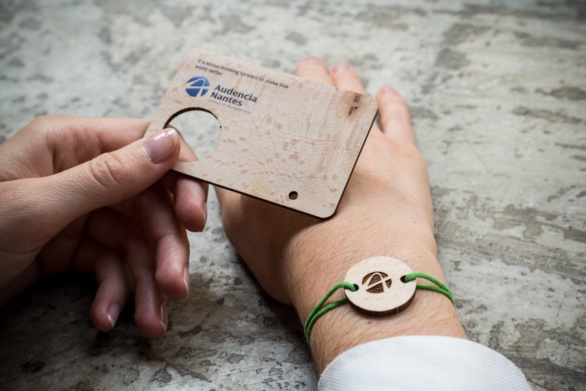 Bracelet personnalisable avec carte en bois - 3