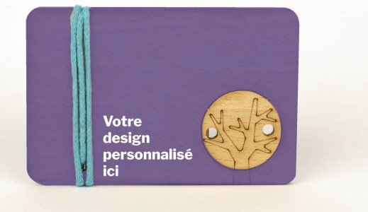 Bracelet personnalisable avec carte en bois - 2