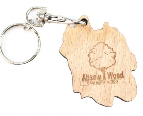 Porte clés en bois de hêtre - Made in France