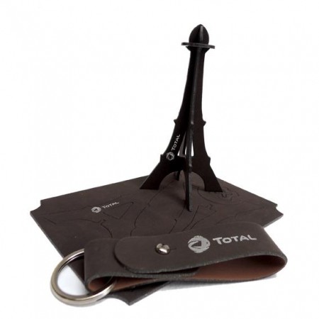 Porte-clé en cuir recyclé - Made In France -