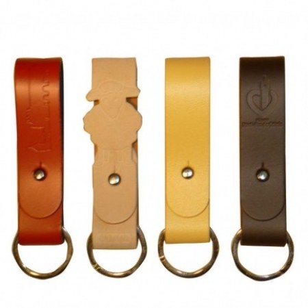 Porte-clé en cuir recyclé - Made In France -