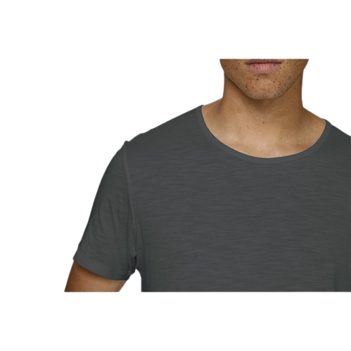 T-shirt coton bio en jersey simple flammé -