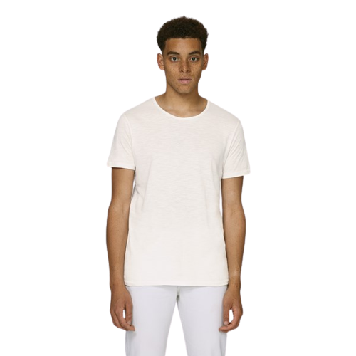 T-shirt coton bio en jersey simple flammé -