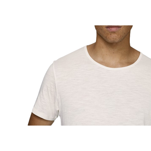 T-shirt coton bio en jersey simple flammé -