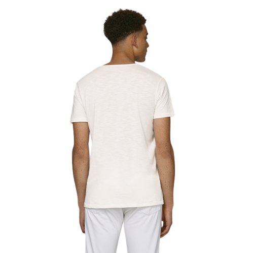 T-shirt coton bio en jersey simple flammé -