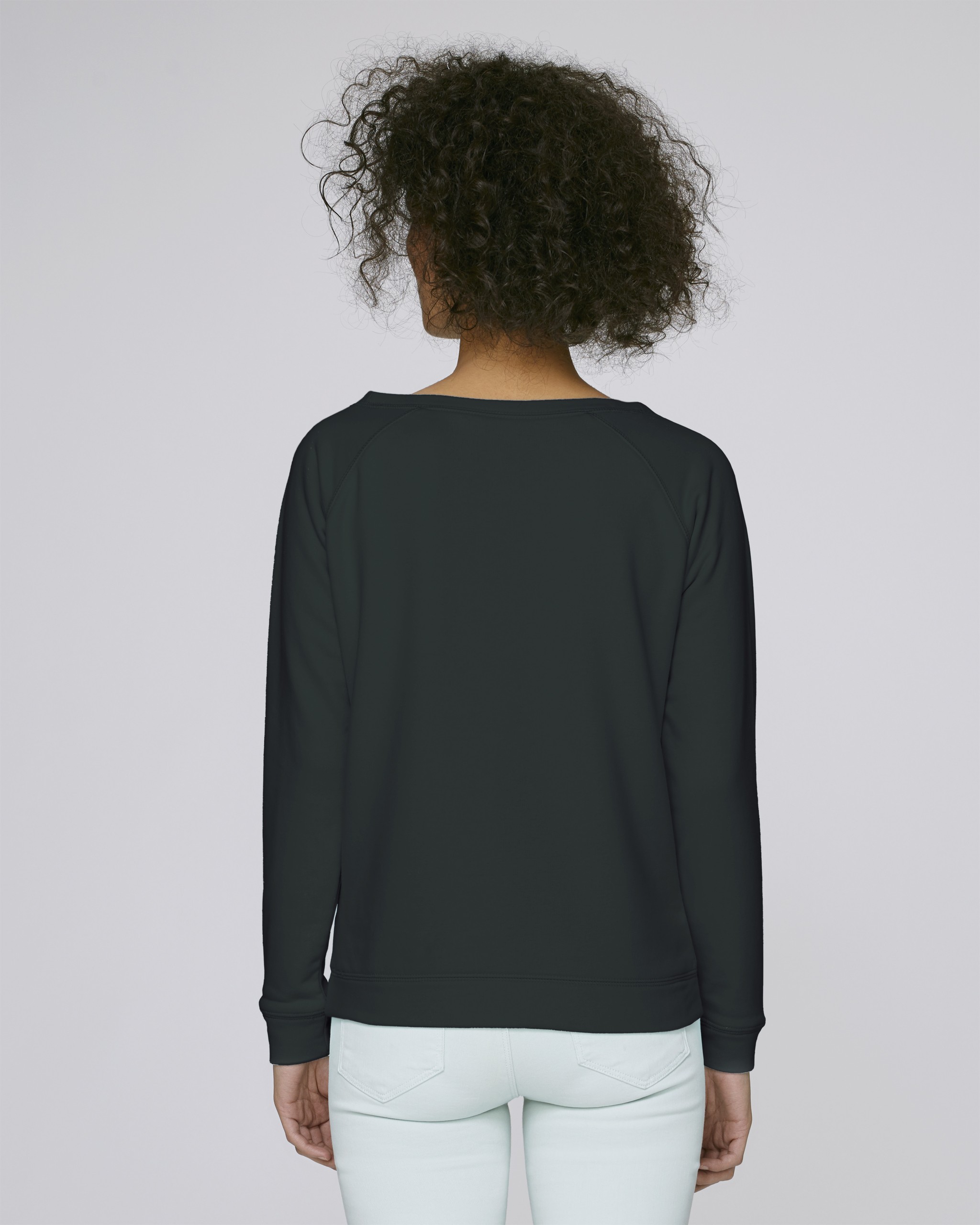 Sweatshirt en coton bio encolure dégagée -