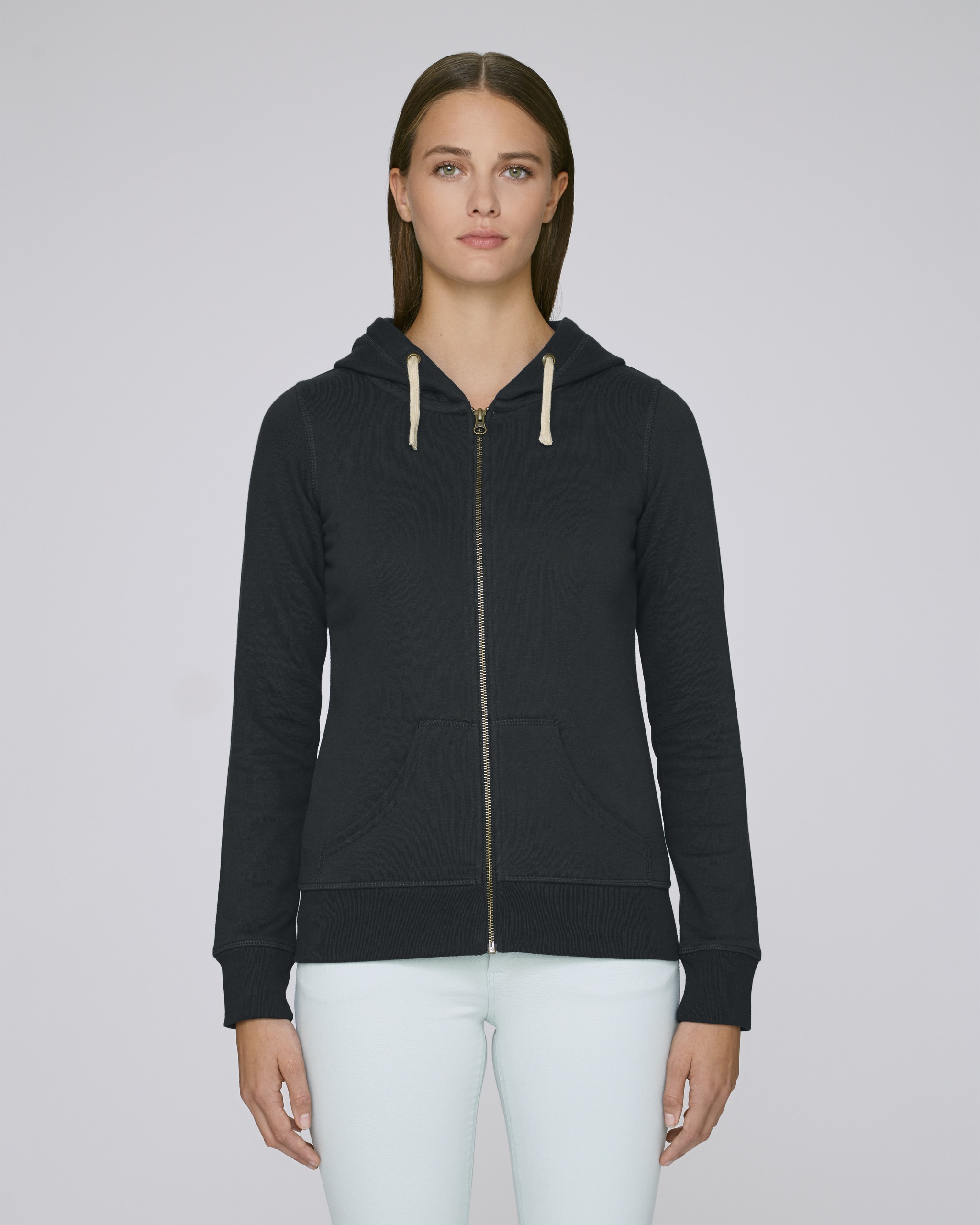 Sweatshirt à capuche zippé en coton bio