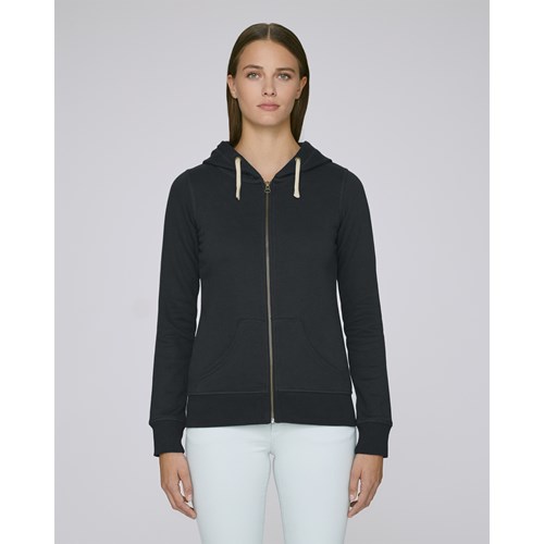 Sweatshirt à capuche zippé en coton bio