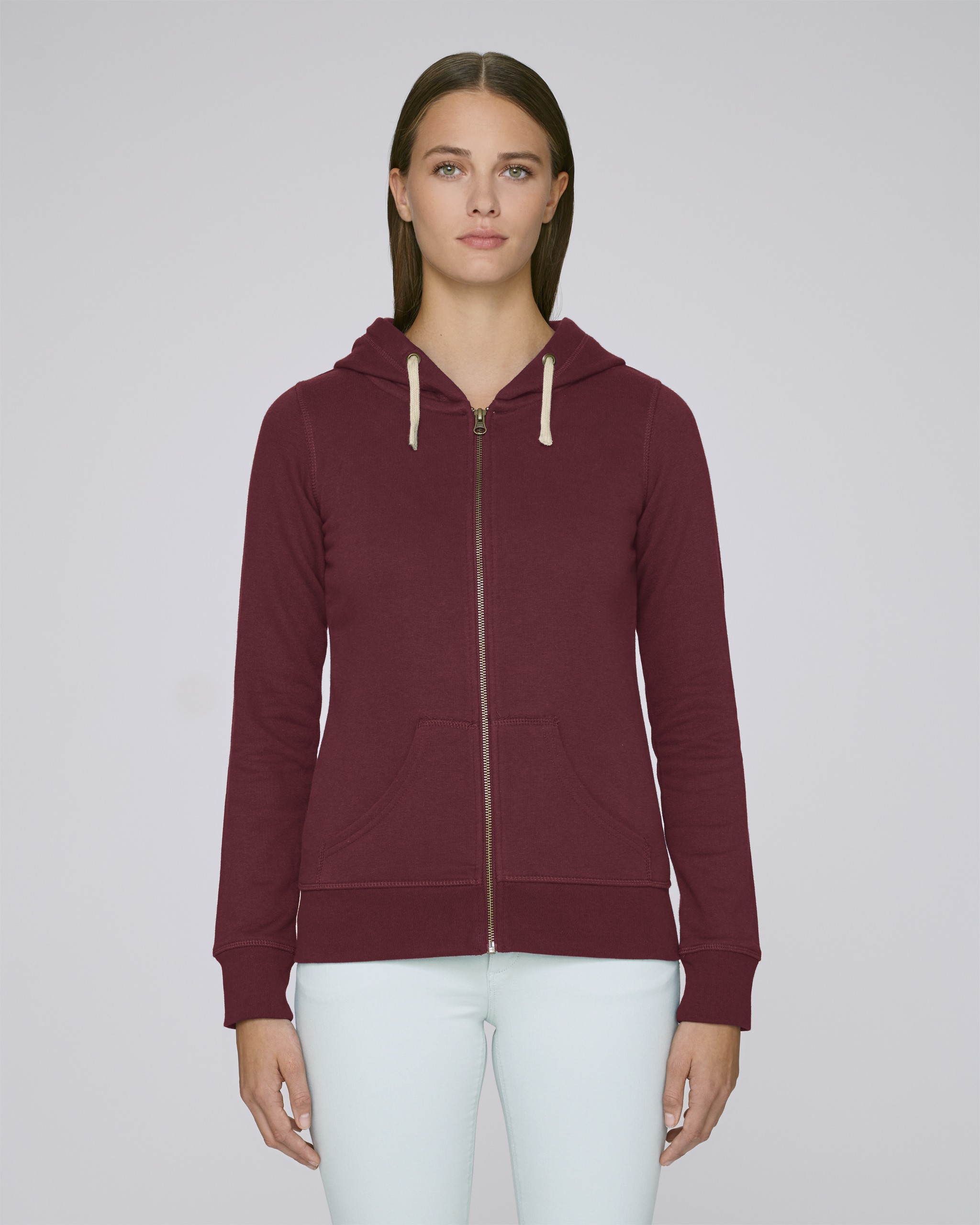 Sweatshirt à capuche zippé en coton bio -