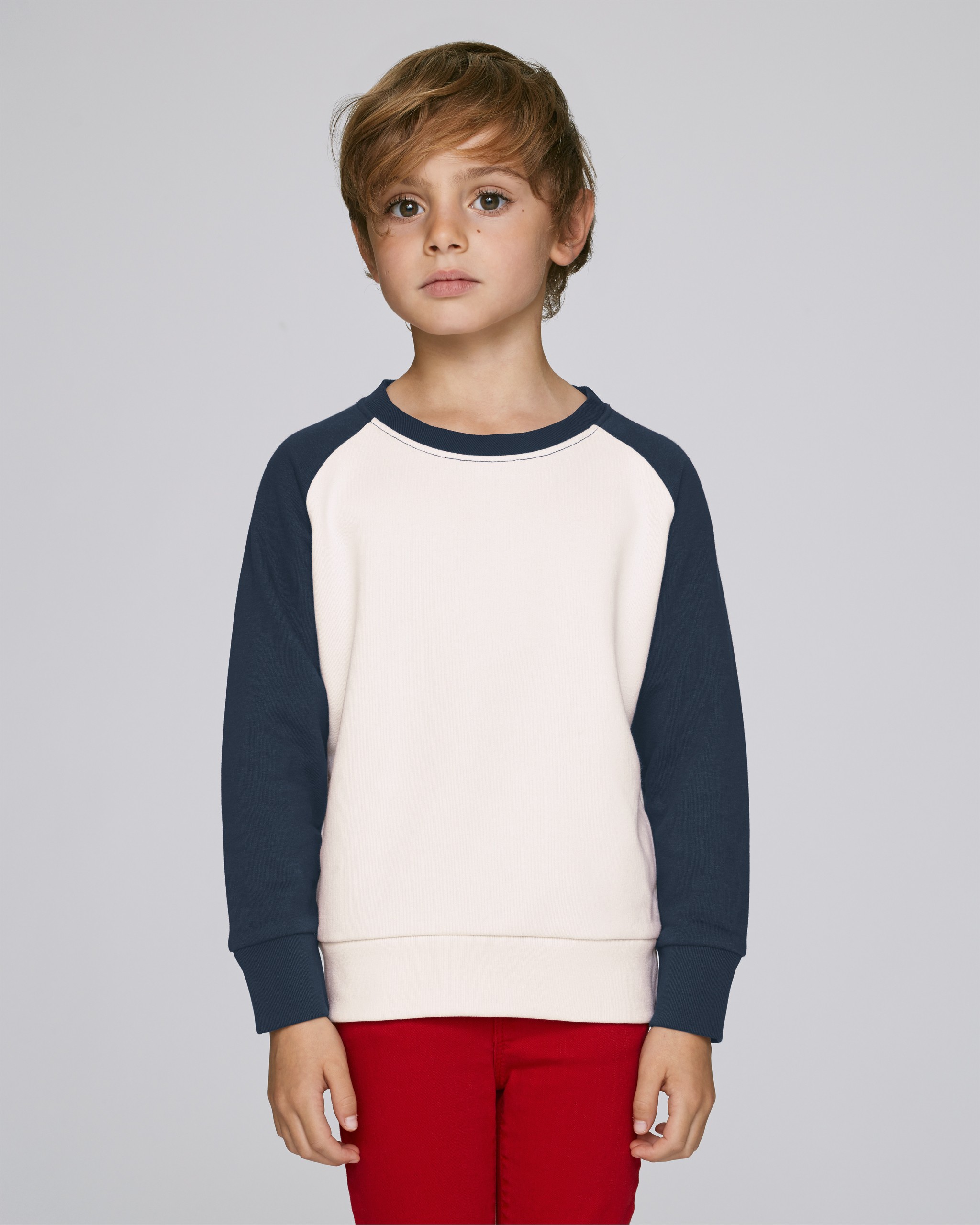 Sweat-shirt coton bio à col rond enfant -