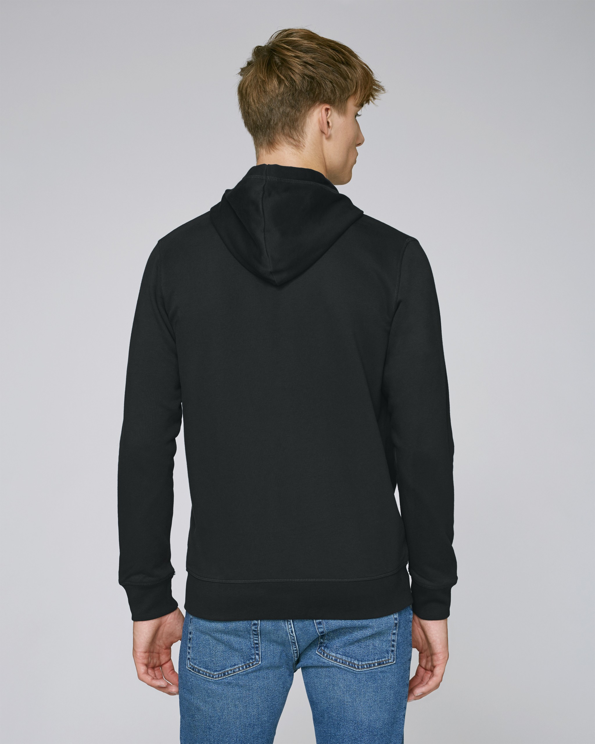 Sweatshirt en coton bio zippé à capuche -