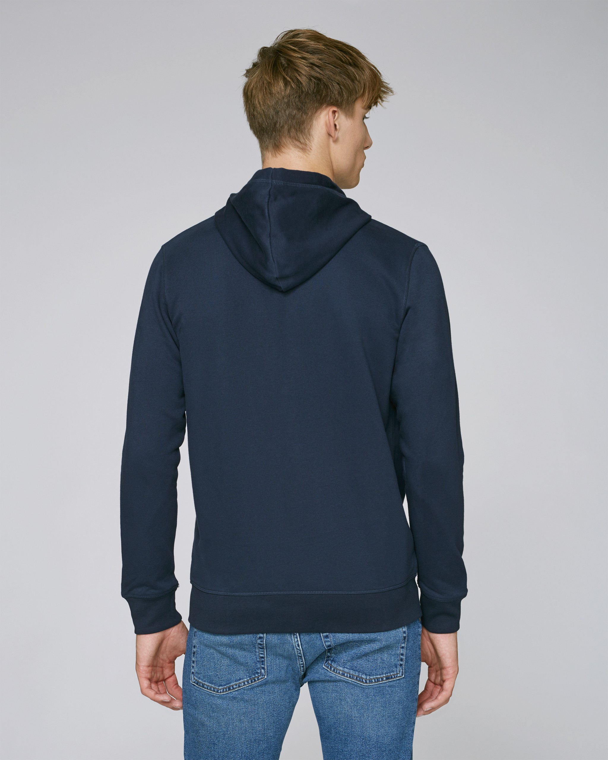 Sweatshirt en coton bio zippé à capuche -