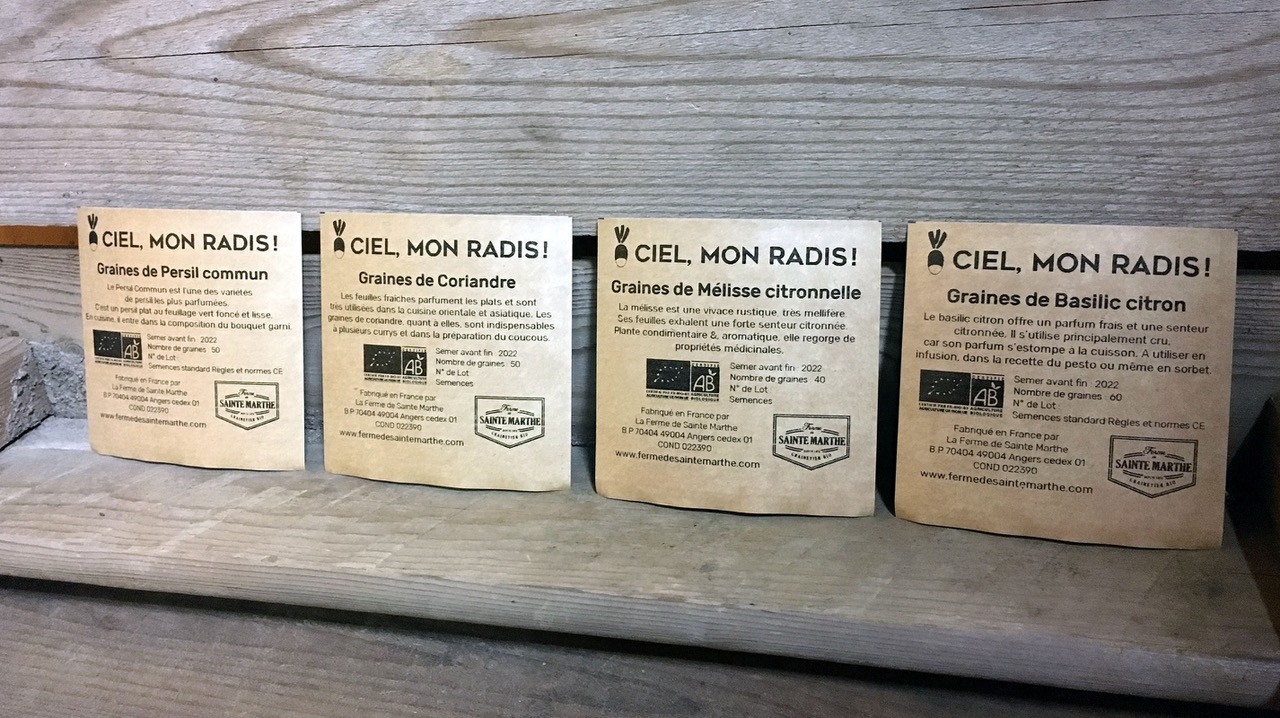 Sachets de graines bio personnalisables -