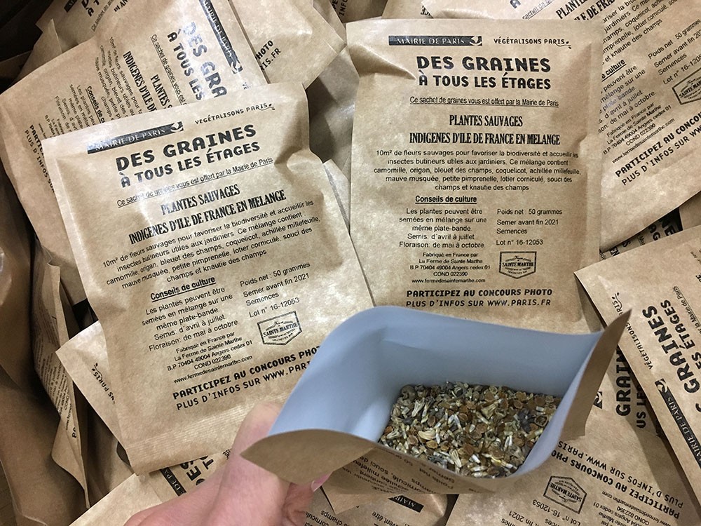 Sachets de graines bio personnalisables -