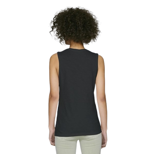 Débardeur coton bio manches roulottées -