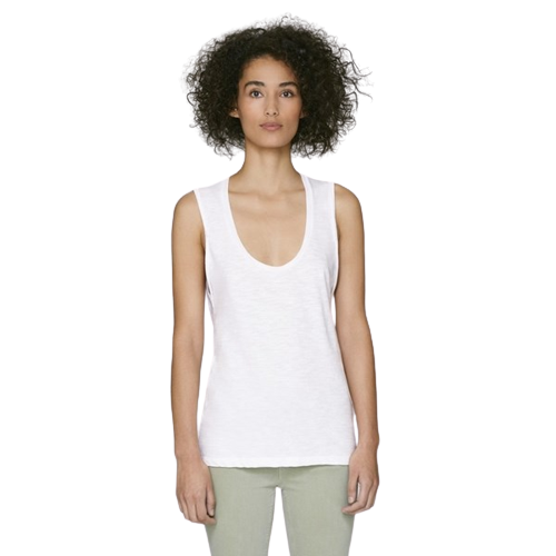 Débardeur coton bio manches roulottées