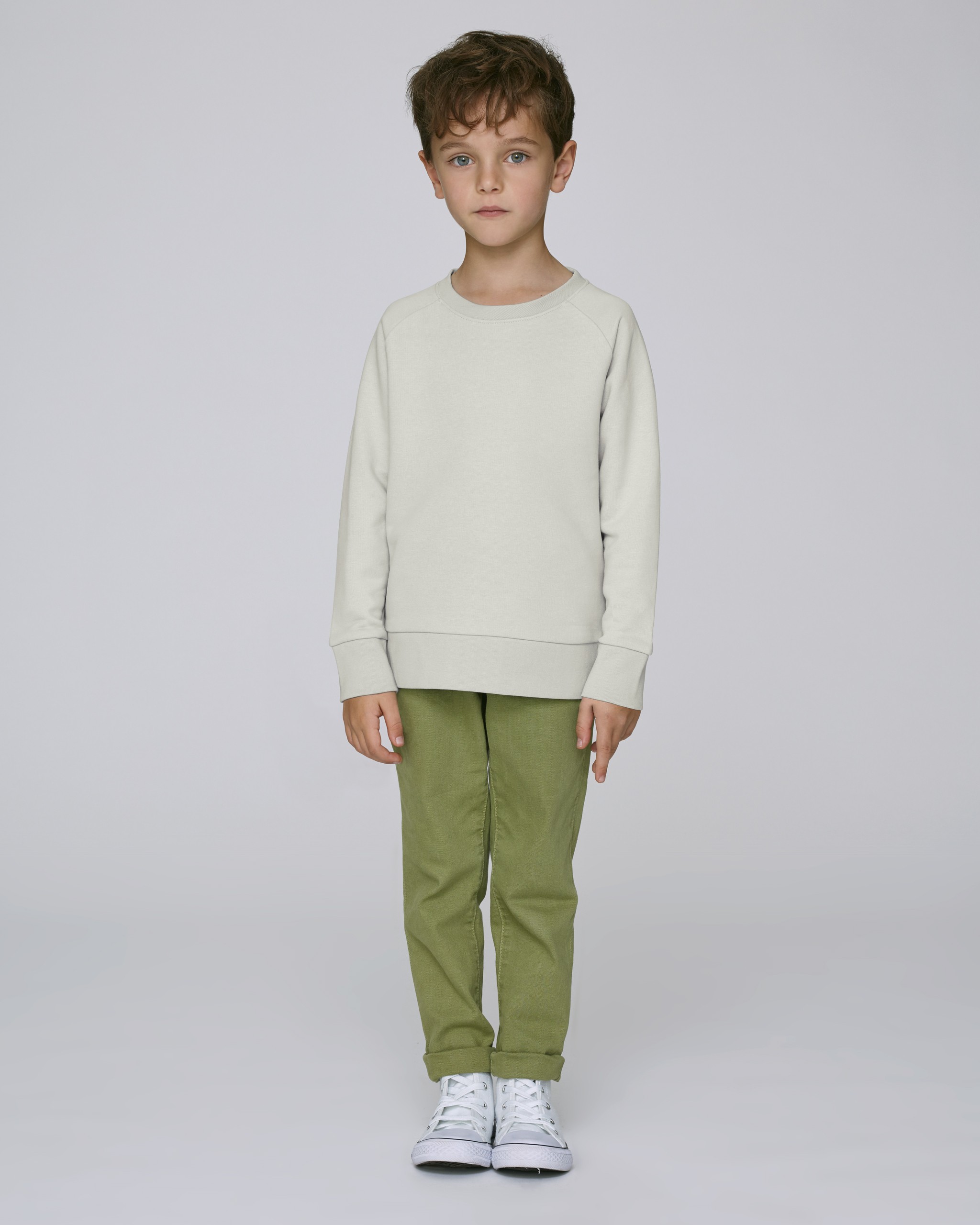 Sweat-shirt coton bio col rond enfant -