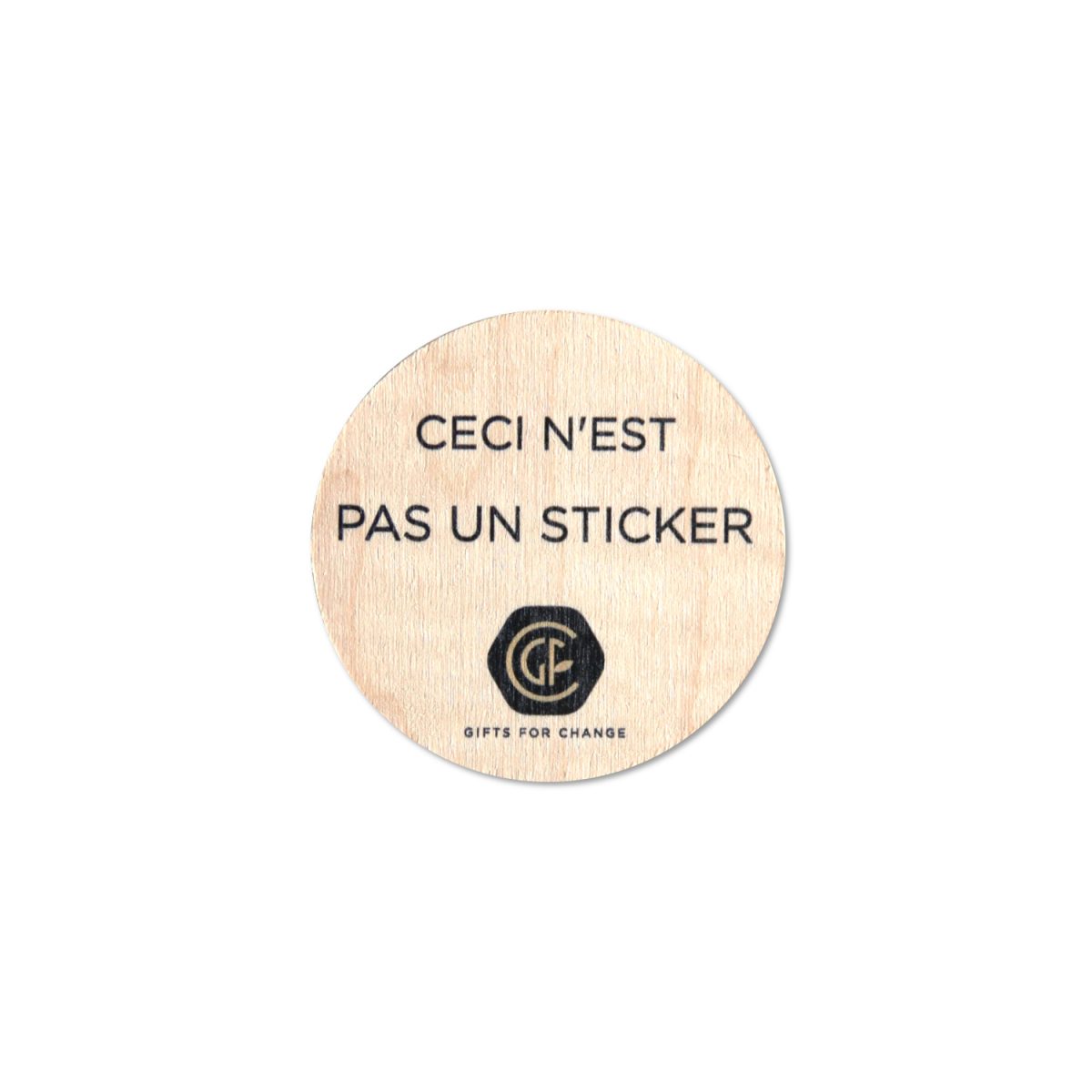Sticker en bois solidaire - 1