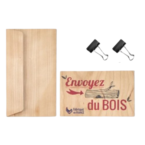 Carte de voeux bois - Made in France - 10