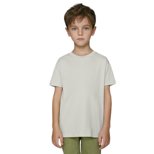 T-shirt garçon coton bio à col rond -