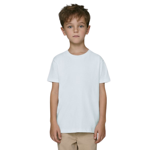 T-shirt garçon coton bio à col rond